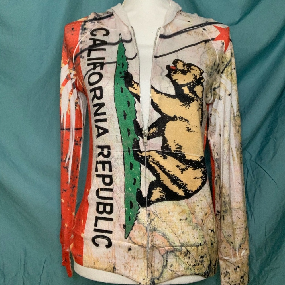CA Flag Zip Up Jacket